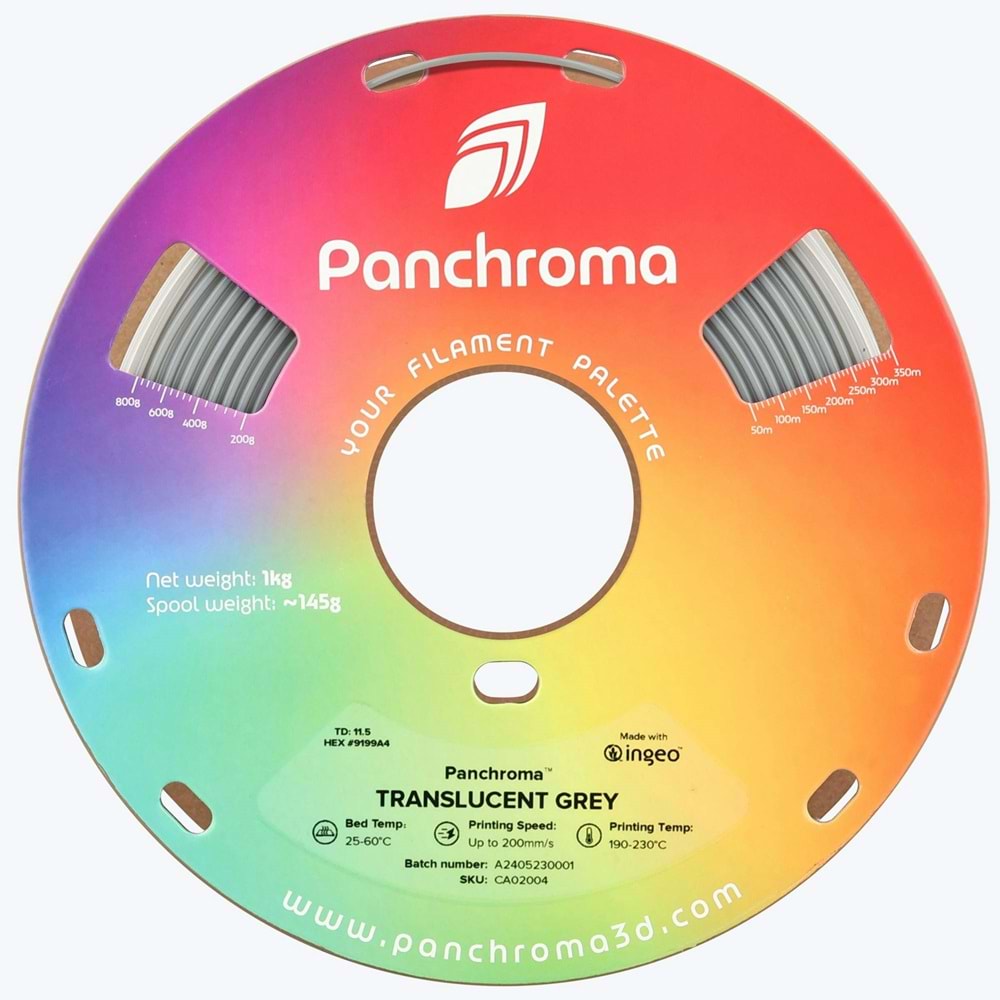 Panchroma PLA Translucent Filament Gri
