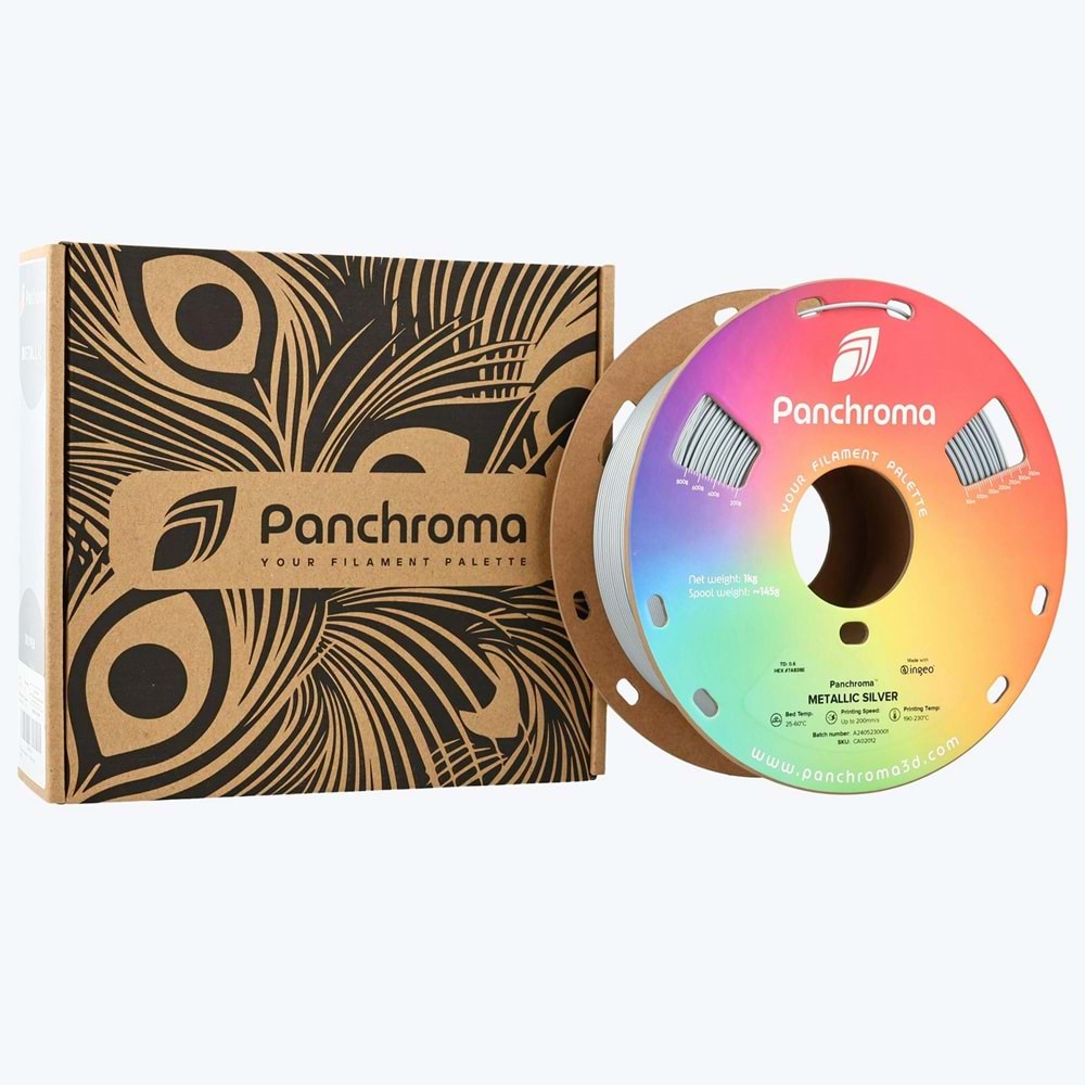 Panchroma PLA Filament Metalik Gümüş - 1 kg 1.75mm