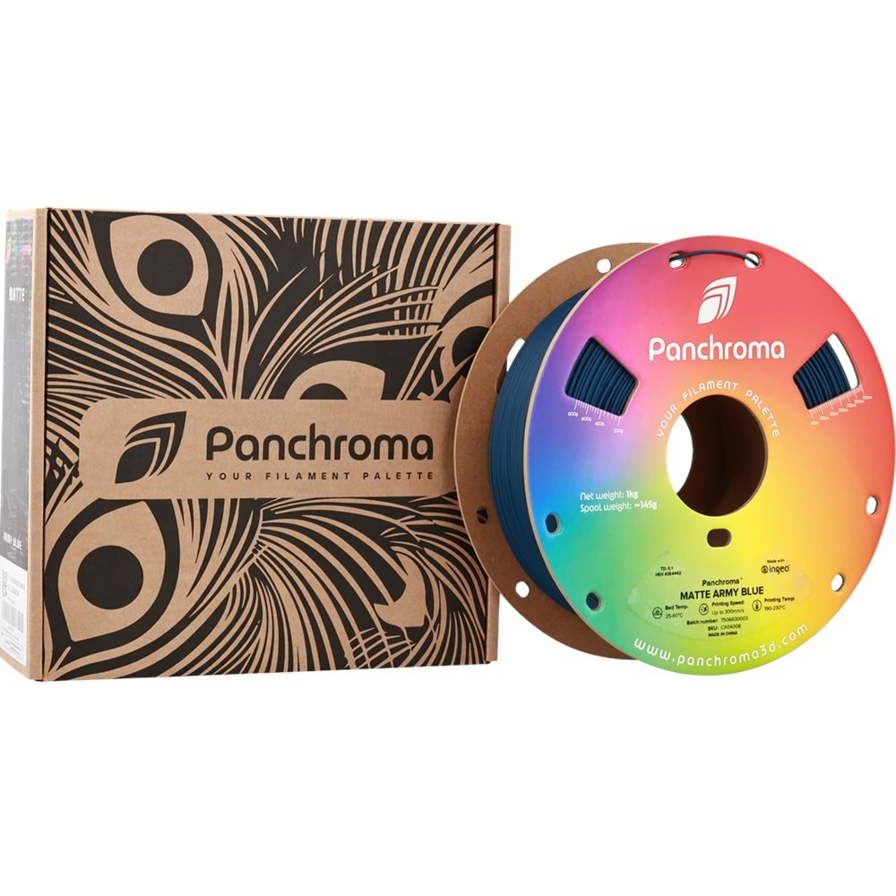 Panchroma PLA Filament Mat Askeri Mavi – 1 kg 1.75mm