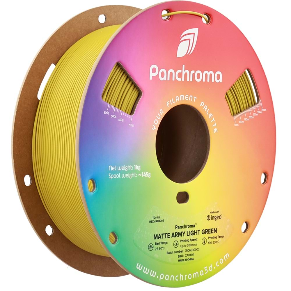 Panchroma PLA Filament Mat Askeri Açık Yeşil – 1 kg 1.75mm