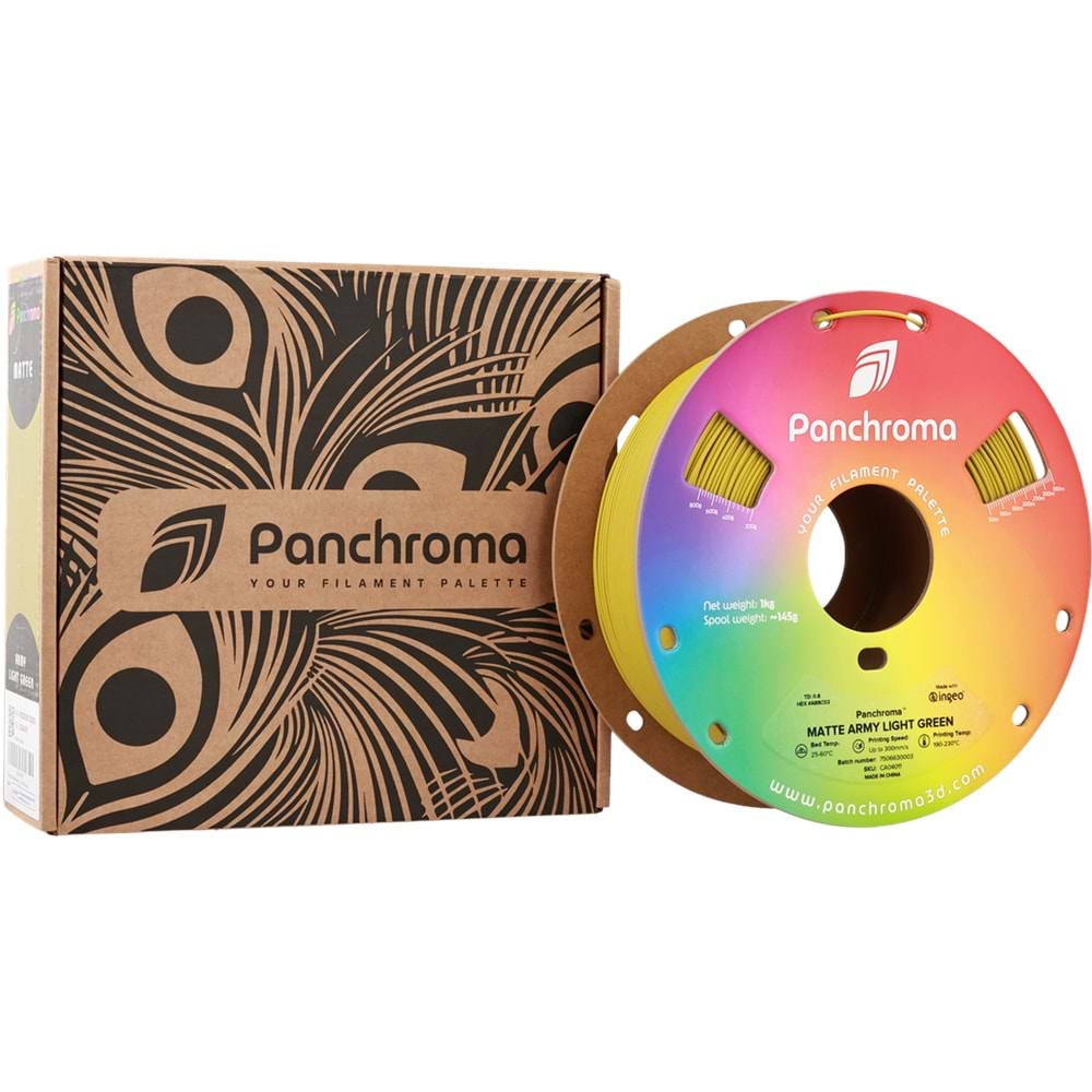 Panchroma PLA Filament Mat Askeri Açık Yeşil – 1 kg 1.75mm