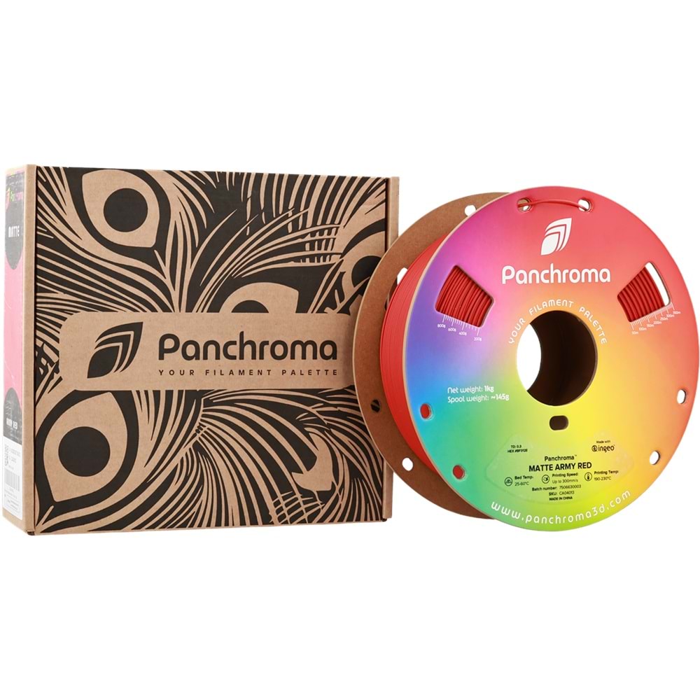 Panchroma PLA Filament Mat Askeri Kırmızı – 1 kg 1.75mm