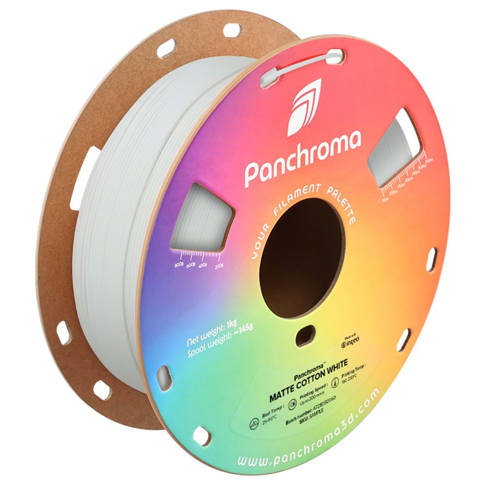 Panchroma PLA Filament Mat Pamuk Beyaz – 1 kg 1.75mm