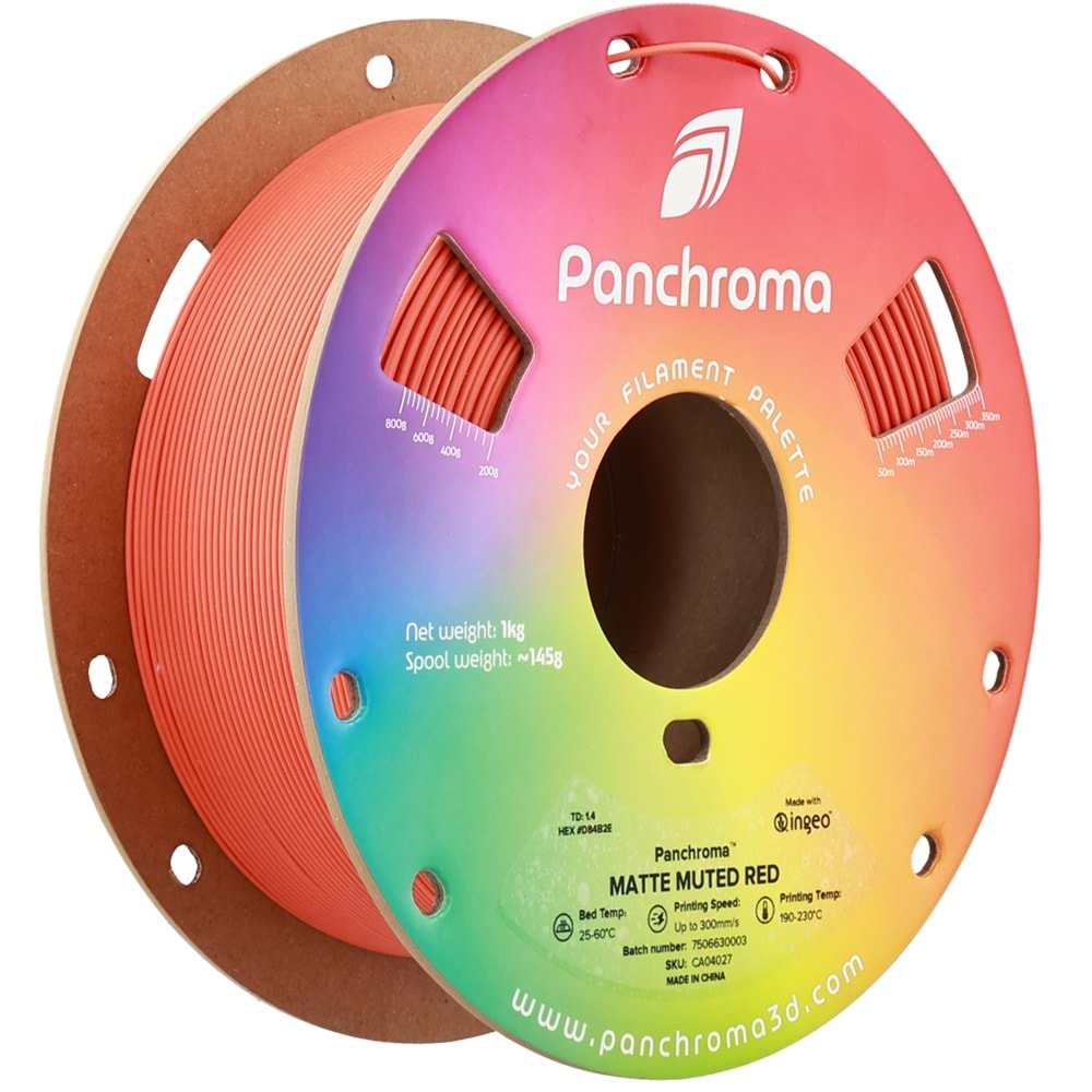Panchroma PLA Filament Mat Yumuşak Kırmızı – 1 kg 1.75mm