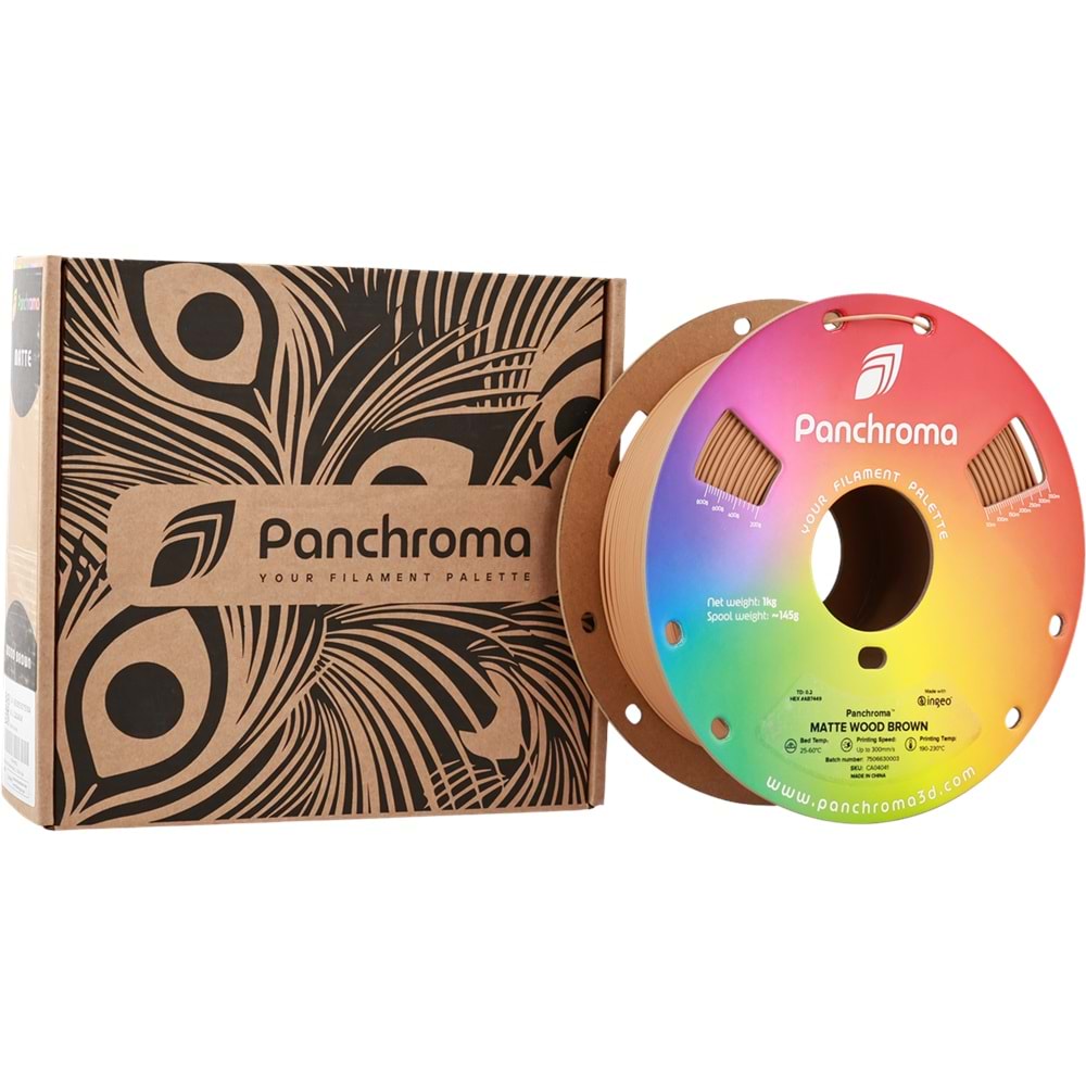 Panchroma PLA Filament Mat Ahşap Kahverengi – 1 kg 1.75mm