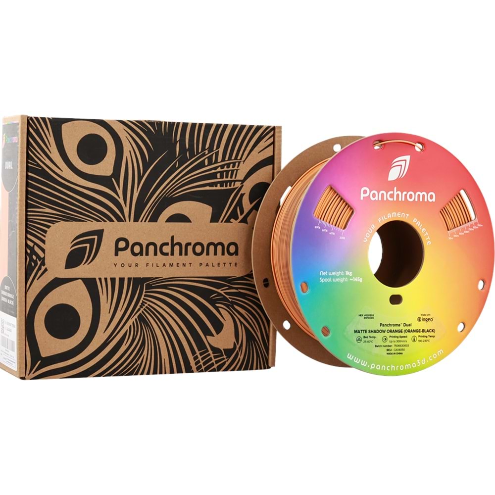 Panchroma PLA Dual Filament Mat Gölge Turuncu (Turuncu - Siyah) - 1 kg 1.75mm