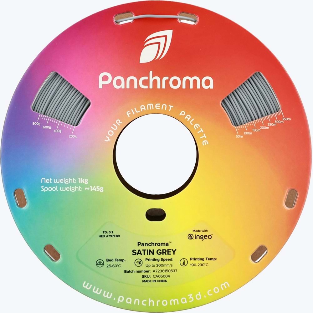 Panchroma PLA Filament Saten Gri – 1 kg 1.75mm