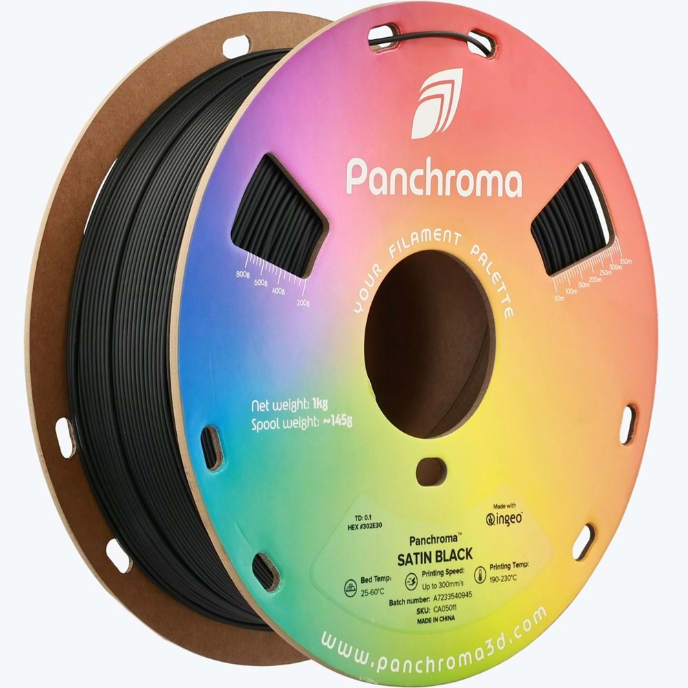 Panchroma PLA Filament Saten Siyah – 1 kg 1.75mm
