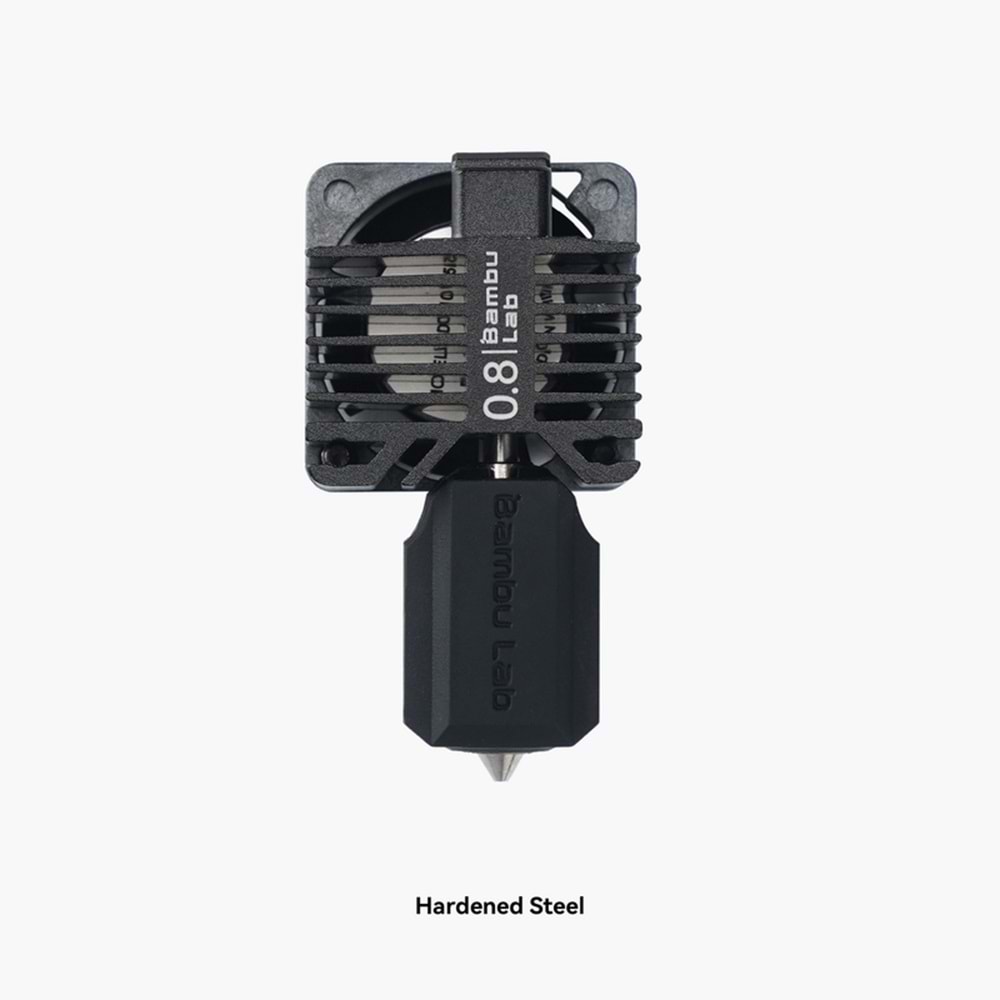 Bambu Lab X1 Serisi 0.8mm Sertleştirilmiş Çelik Nozzle Hotend Seti