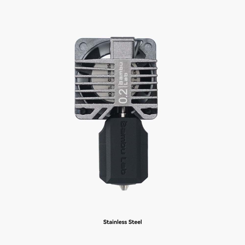 Bambu Lab X1 Serisi 0.2mm Paslanmaz Çelik Nozzle Hotend Seti