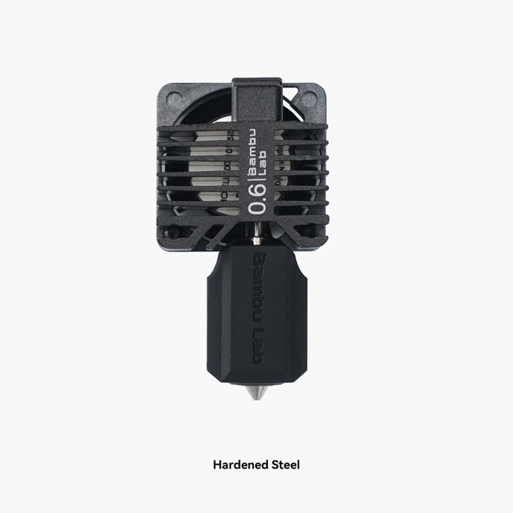 Bambu Lab P1 Serisi 0.6mm Sertleştirilmiş Çelik Nozzle Hotend Seti