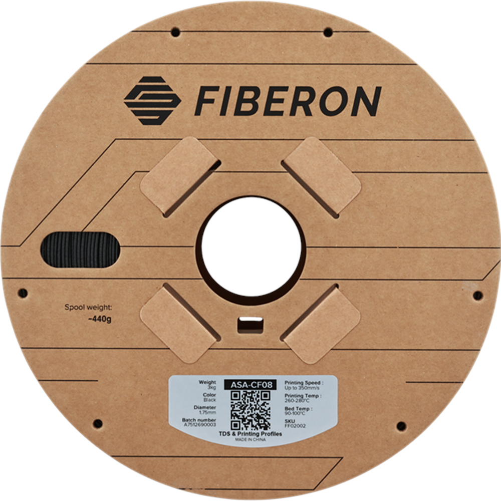 Fiberon ASA-CF08 Siyah Filament 3KG | UV Dayanımlı Karbon Fiber
