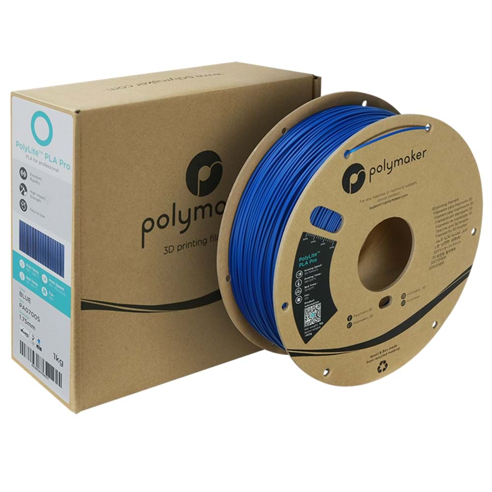 PolyLite PLA Pro Filament Mavi - Dayanıklı ve Kolay Baskı