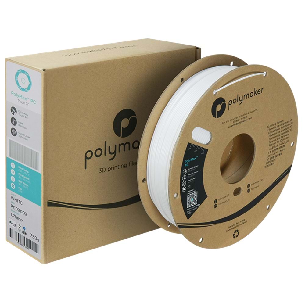 PolyMax Sert PC Filament Beyaz – Yüksek Dayanıklılık