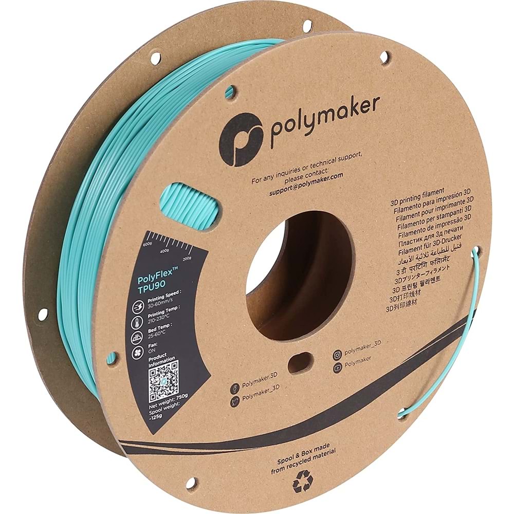 PolyFlex TPU90 Filament Camgöbeği – Esnek 3D Baskı