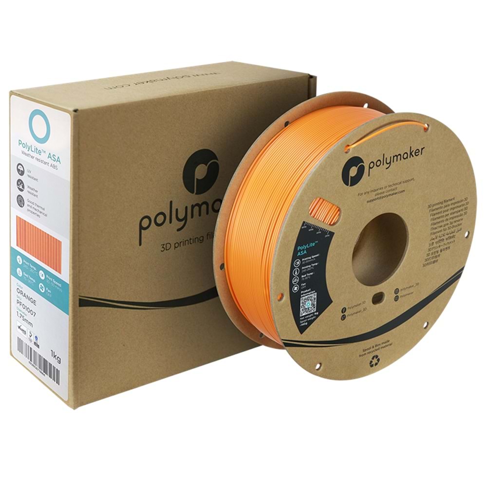 PolyLite ASA Filament Turuncu – UV Dayanımlı 3D Baskı