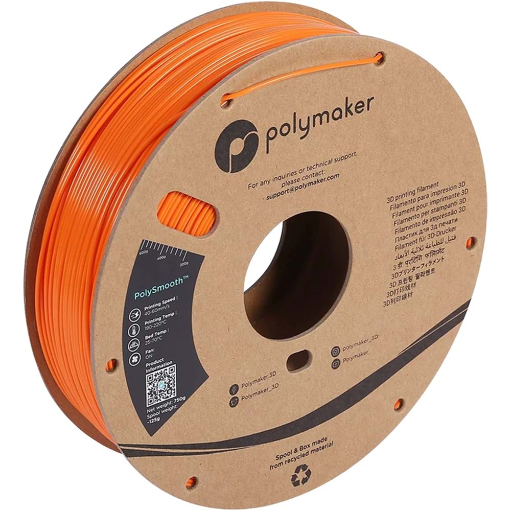 PolySmooth Turuncu – Pürüzsüz Yüzeyli 3D Baskı Filamenti