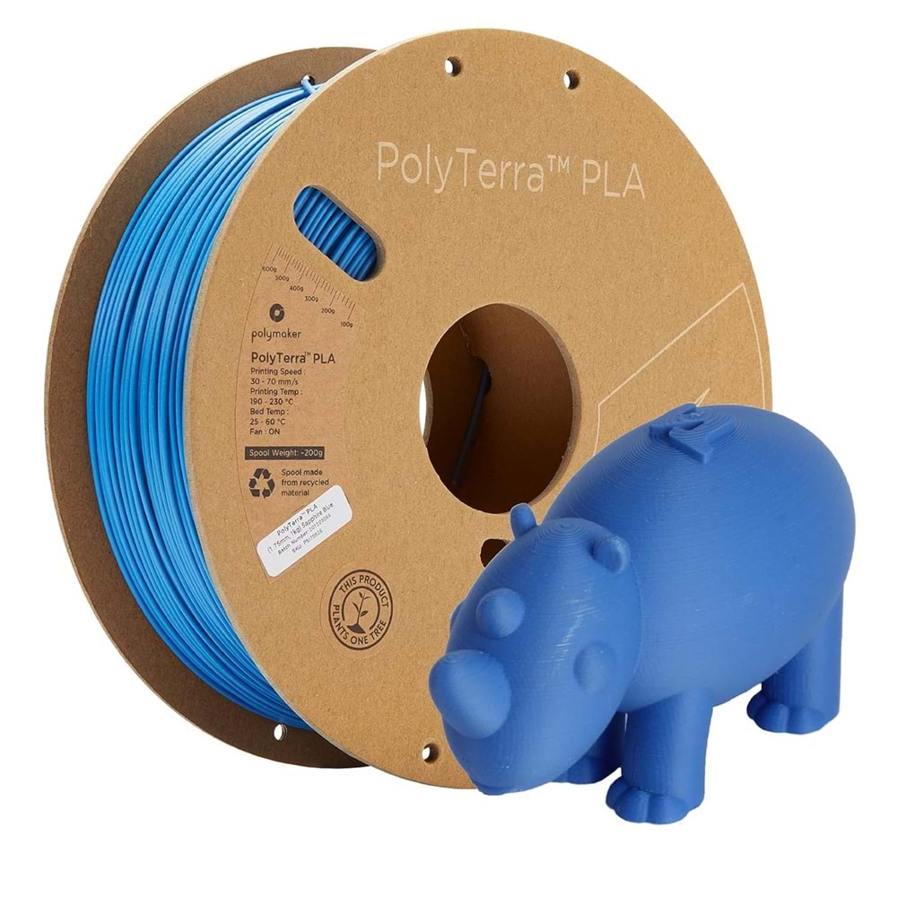 PolyTerra PLA Filament Safir Mavi - 1 kg 1.75mm