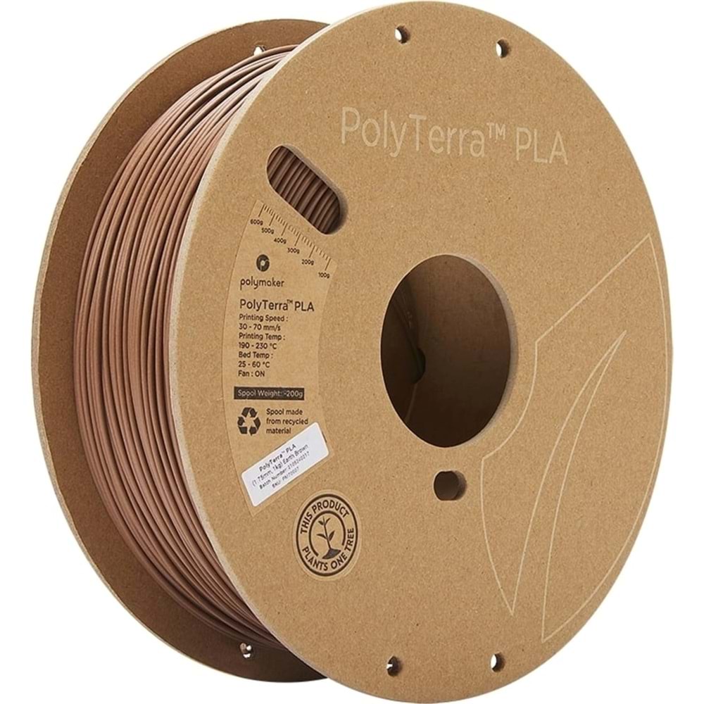 PolyTerra PLA Filament Toprak Kahverengi - 1 kg 1.75mm