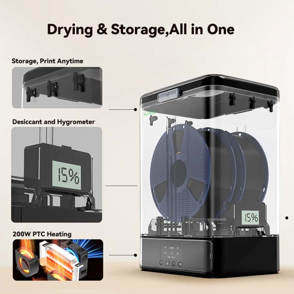 SUNLU FilaDryer SP2 | Filament Kurutucu ve Nem Giderici