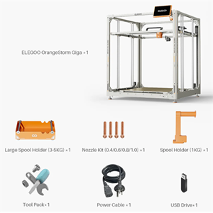 ELEGOO OrangeStorm Giga 3D Yazıcı – 800x800x1000mm Büyük Baskı Hacmi