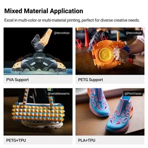 Snapmaker U1 3D Yazıcı – 4 Başlıklı Çok Renkli Yazıcı - STOKTAN TESLİM