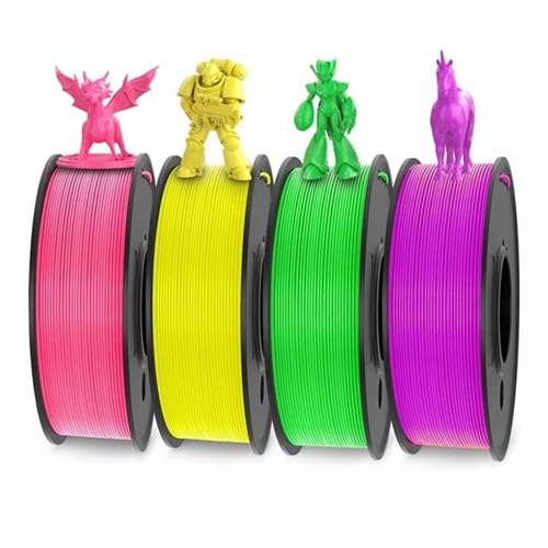 Entina PLA Filament Seti - Pembe, Sarı, Yeşil, Mor 4x250g 1.75mm