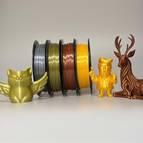 Entina Silk PLA Filament Seti - Gümüş, Bronz, Bakır, Altın 4x250g 1.75mm