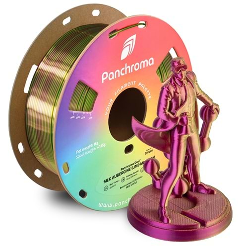 Panchroma Dual Silk Aubergine PLA Filament | Lime - Macenta