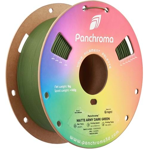 Panchroma PLA Filament Mat Askeri Koyu Yeşil – 1 kg 1.75mm
