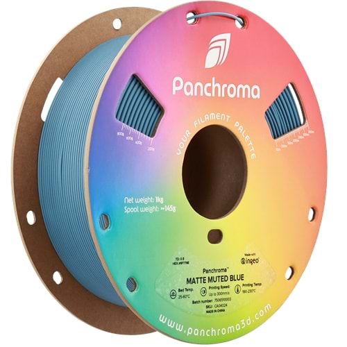 Panchroma PLA Filament Mat Yumuşak Mavi – 1 kg 1.75mm