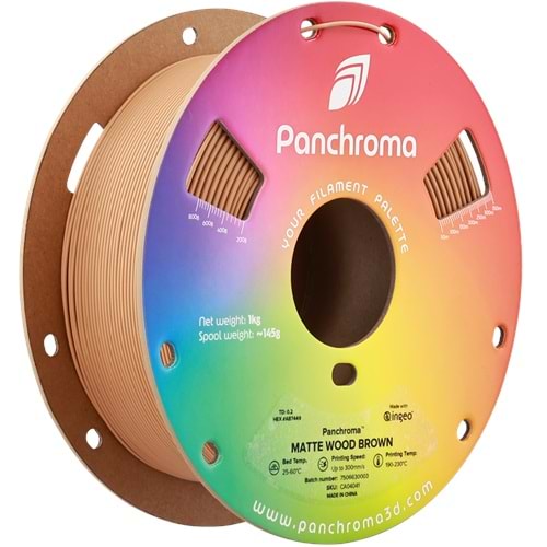 Panchroma PLA Filament Mat Ahşap Kahverengi – 1 kg 1.75mm