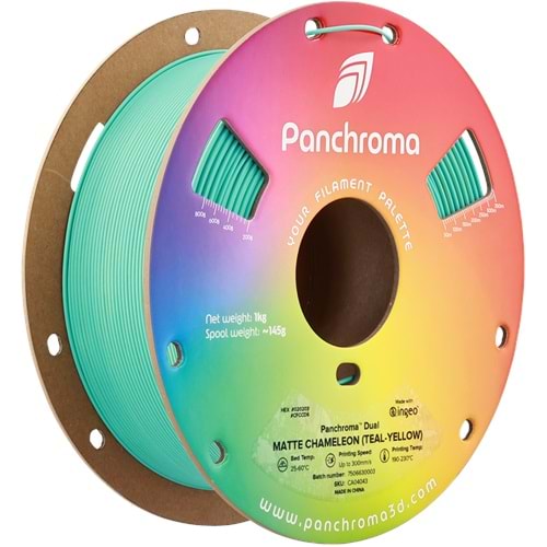 Panchroma PLA Dual Filament Mat Bukalemun (Camgöbeği - Sarı) - 1 kg 1.75mm