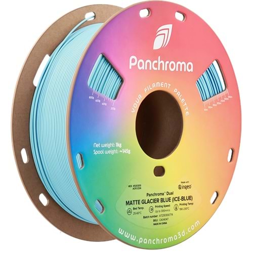 Panchroma PLA Dual Filament Mat Buzul (Buz - Mavi) - 1 kg 1.75mm