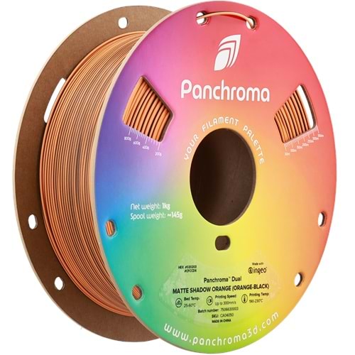 Panchroma PLA Dual Filament Mat Gölge Turuncu (Turuncu - Siyah) - 1 kg 1.75mm
