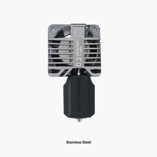 Bambu Lab X1 Serisi 0.2mm Paslanmaz Çelik Nozzle Hotend Seti