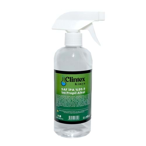 Clintex Kimya Saf %99.9 Spreyli İzopropil Alkol 500 ML