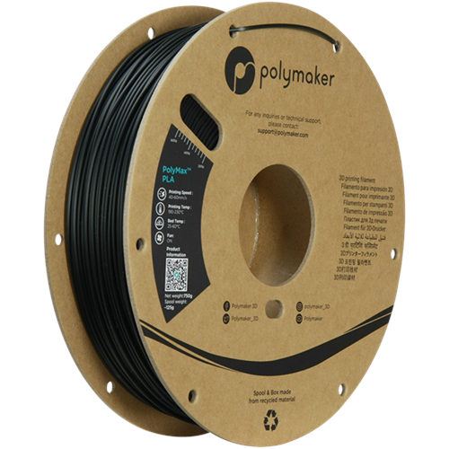 PolyMax PLA Filament Siyah - Yüksek Dayanıklılık