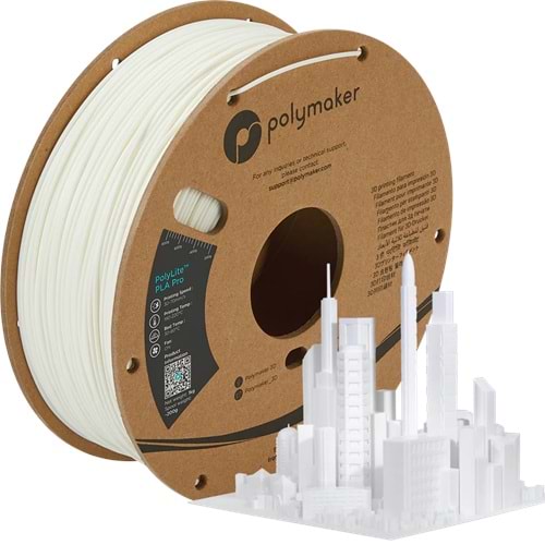 PolyLite PLA Pro Filament Beyaz - Dayanıklı ve Kolay Baskı