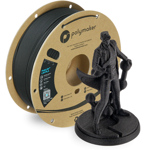 PolyLite LW-PLA Filament Siyah – Hafif ve Stabil 3D Baskı