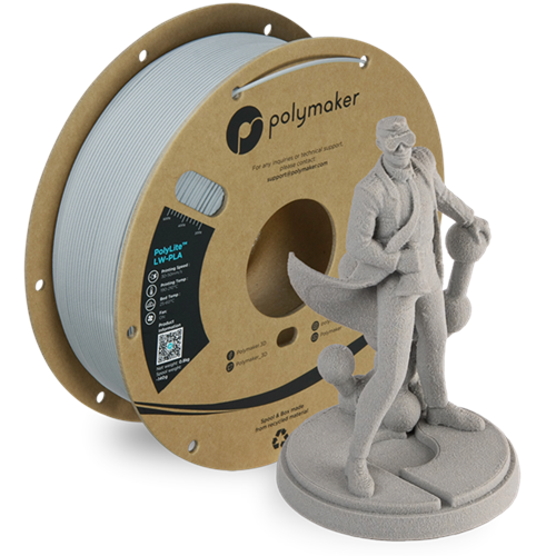 PolyLite LW-PLA Filament Gri – Hafif ve Stabil 3D Baskı