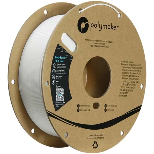 Polymaker PLA Pro Filament Beyaz - 1kg 1.75mm