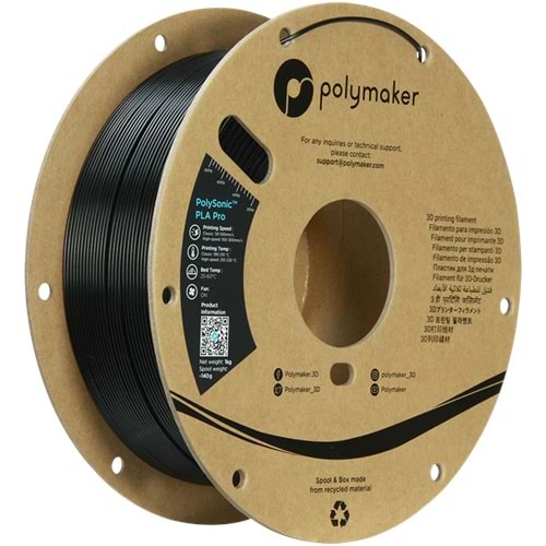 Polymaker PLA Pro Filament Siyah - 1kg 1.75mm