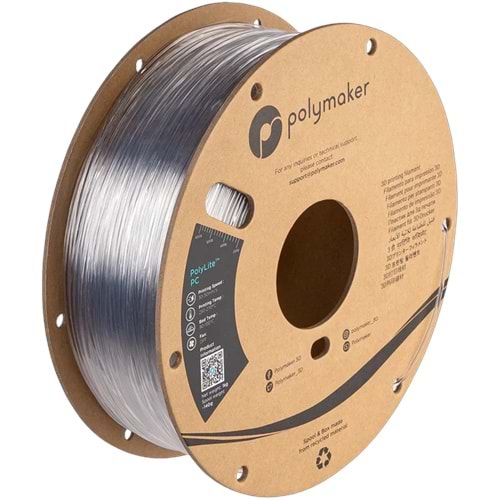 PolyLite PC Saydam Filament – Şeffaf 3D Baskı | 1 kg 1.75mm