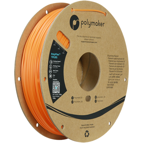 PolyFlex TPU95 Filament Turuncu – Esnek 3D Baskı