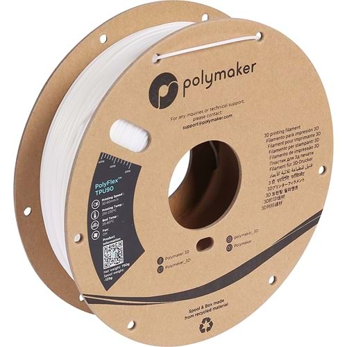 PolyFlex TPU90 Filament Beyaz – Esnek 3D Baskı