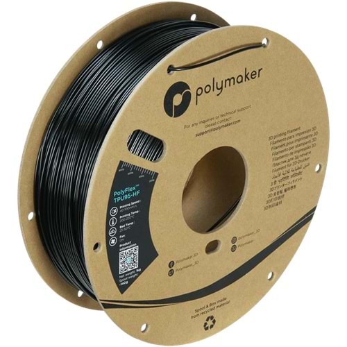 PolyFlex TPU95-HF Filament Siyah – Esnek ve Hızlı