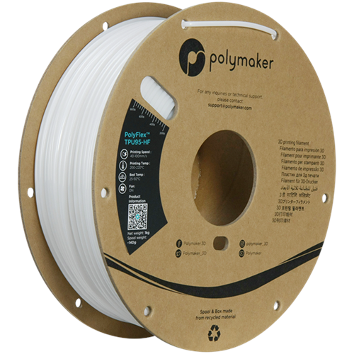 PolyFlex TPU95-HF Filament Beyaz – Esnek ve Hızlı
