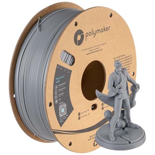 PolyLite ABS Filament Gri – Dayanıklı ve Profesyonel 3D Baskı