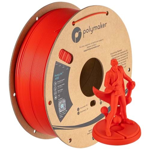 PolyLite ABS Filament Kırmızı – Dayanıklı ve Profesyonel 3D Baskı